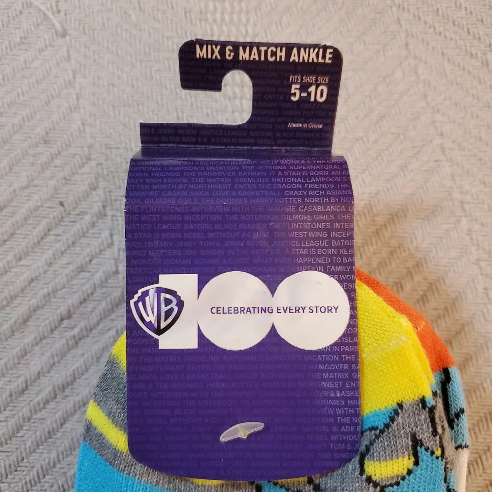 Bugs Bunny Warner Brothers Mix & Match Women's Ankle Socks‎ 5 Pairs New